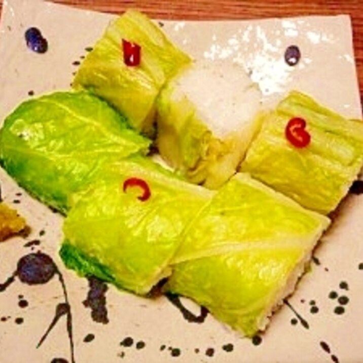 白菜漬け☆漬物寿司